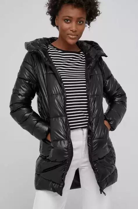 Answear Lab geaca femei medie, culoarea negru, de iarna