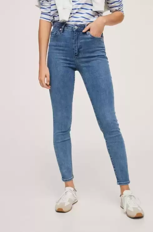 Mango jeansi albastri skinny de femei