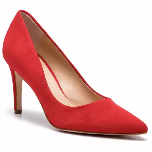 Pantofi rosii din piele naturala de nunta SOLO FEMME
