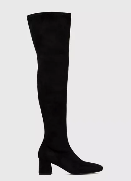 Answear Lab - cizme negre peste genunchi elegante la reducere